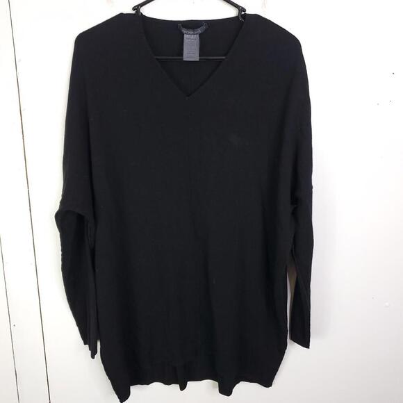 Sweaters - Transit par Such Sweater Womens 3 M V Neck Drop Shoulder Quiet Luxury Wool Blend